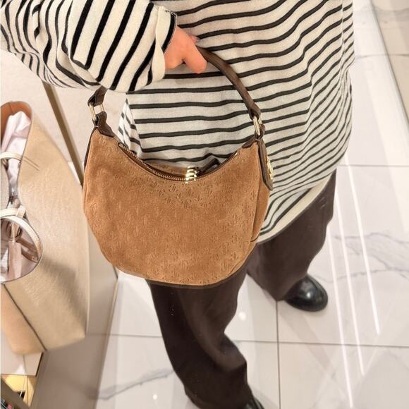 Jimmy Choo light Brown Suede Hobo crossbody Bag - Picture 6 of 6